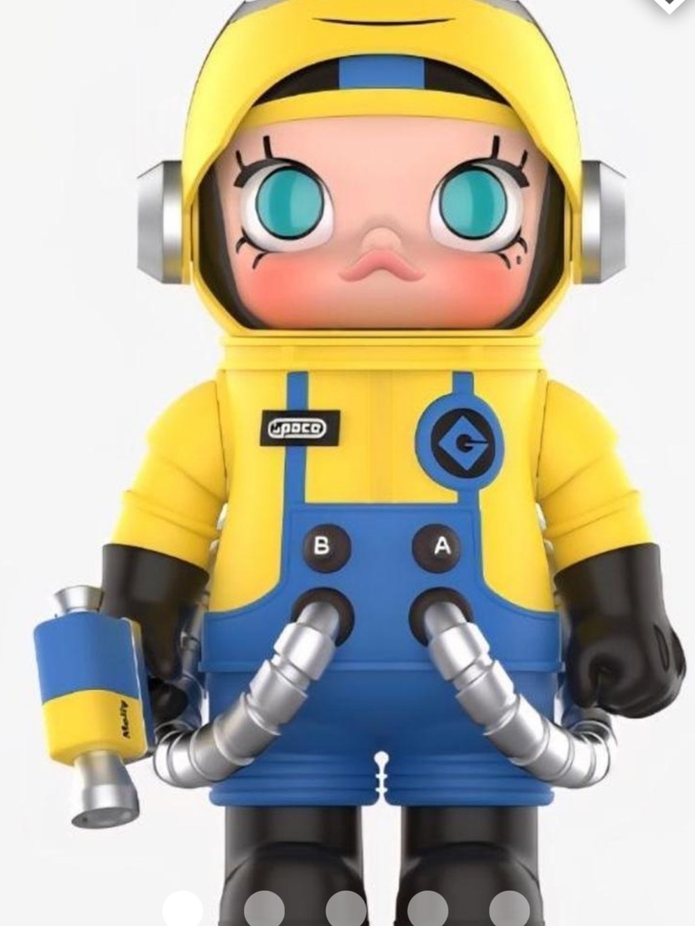 400% Mega Space Molly Yellow and Blue Minions Space Figure. Opened box.